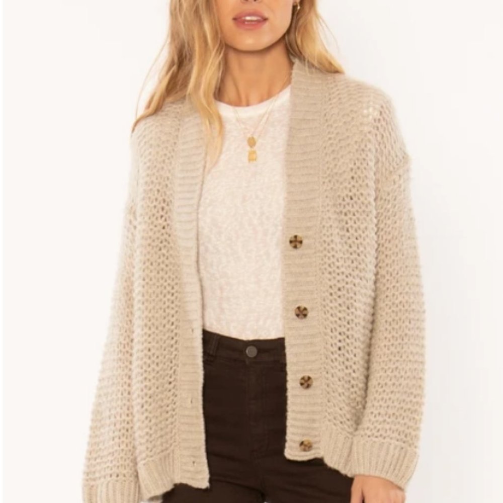 Amuse Society Shady Cove Sweater in Oatmeal